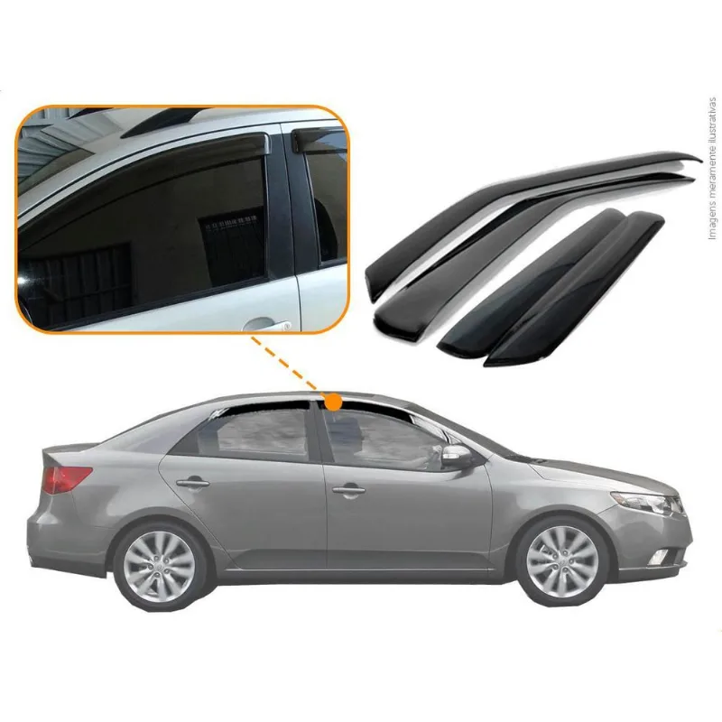Calha De Chuva Ecoflex Kia Cerato 2009/2013 4p