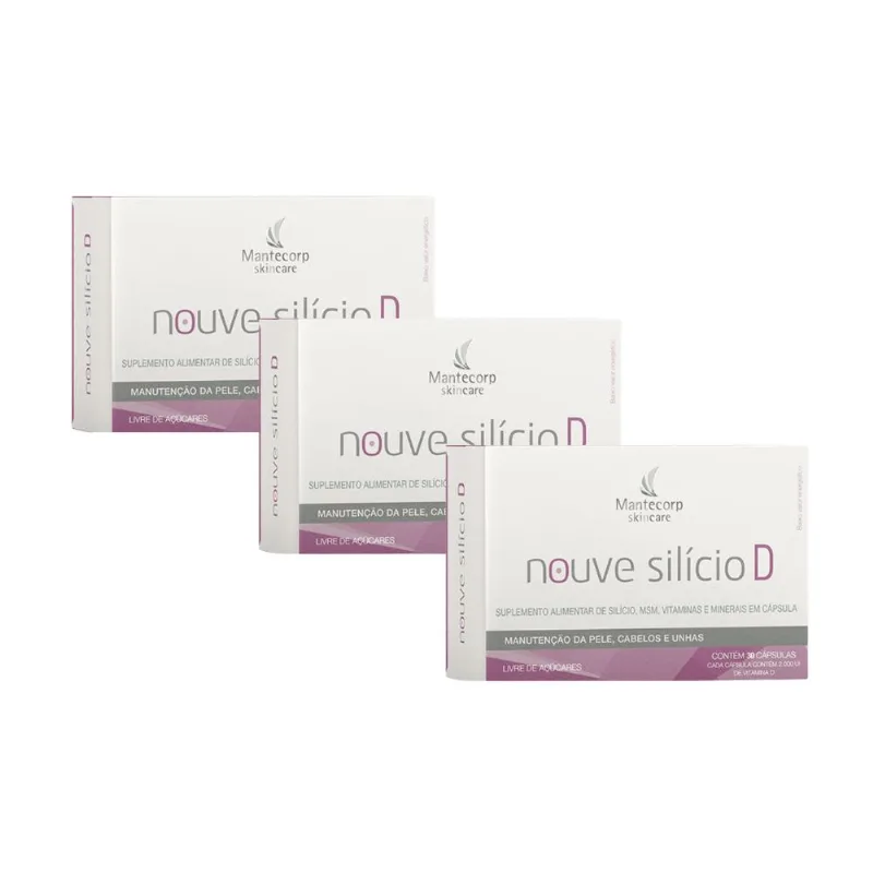 Kit C/3 Nutracêutico Nouve Silício D - 90 Cápsulas