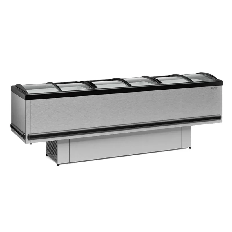 Expositor Ilha Gelopar Para Congelados Plus 819 Litros Inox 220V GESV-290C TI