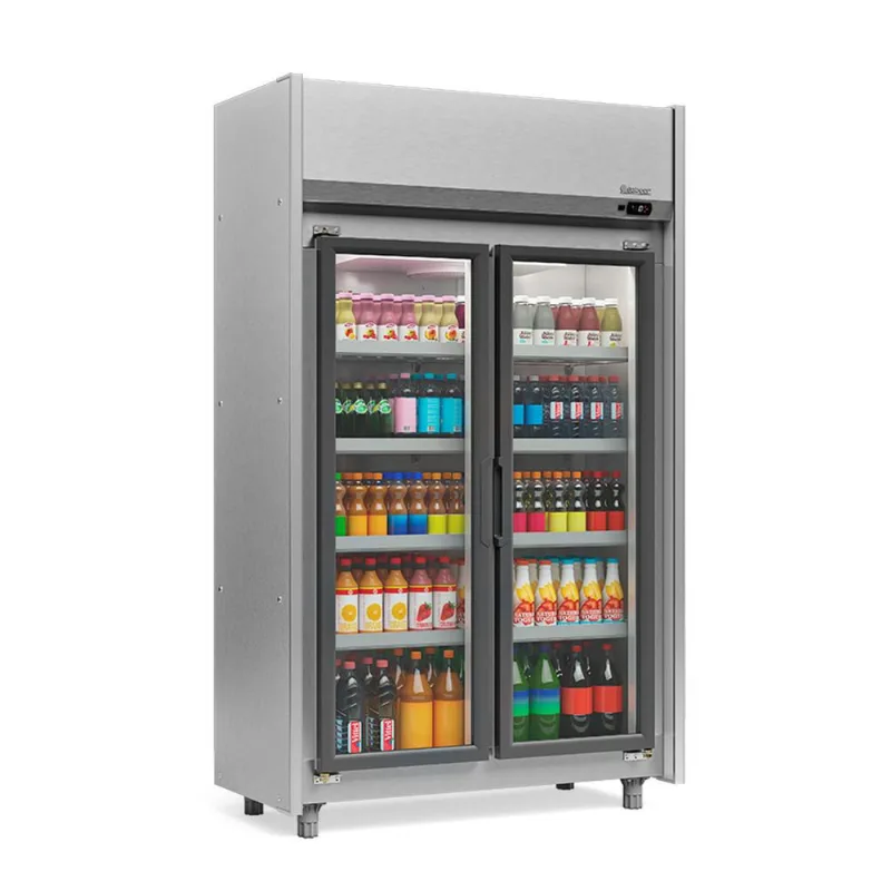 Refrigerador Expositor Vertical 820 Litros Inox 127V Gelopar GEAS-2P