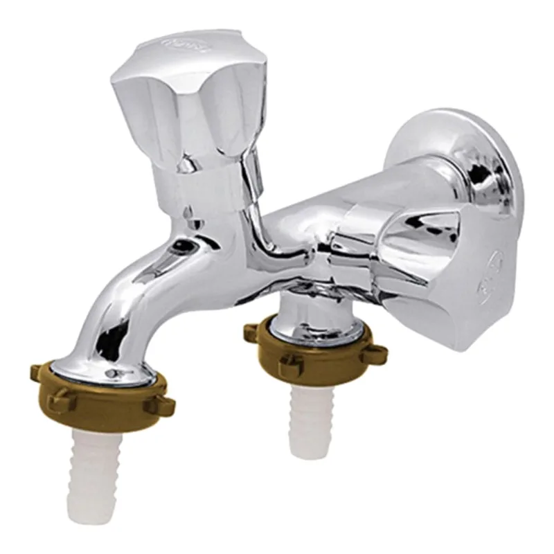 Torneirade Parede para Tanque e Máquina de Lavar Cromada 1/2" e 3/4" - Forusi