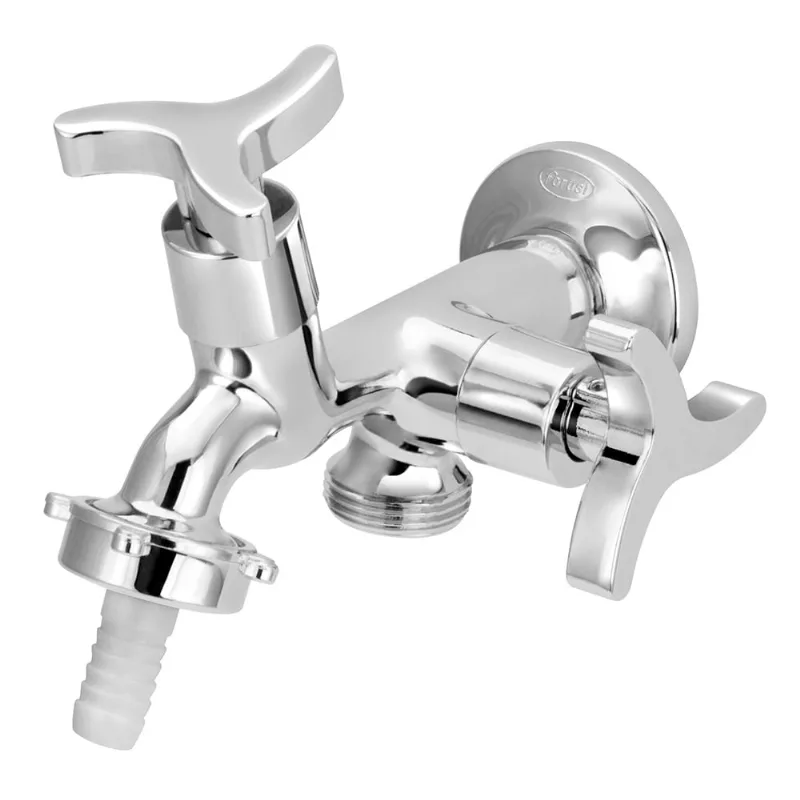 Torneira para Tanque e Máquina de Lavar Jr C36 Cromada 1/4" 1/2" 3/4" - Forusi