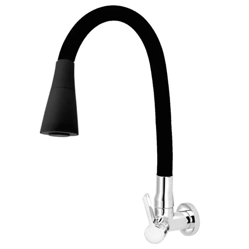 Torneira de Parede para Cozinha Clock Color Flex Gourmet Preto 1/4" - Forusi
