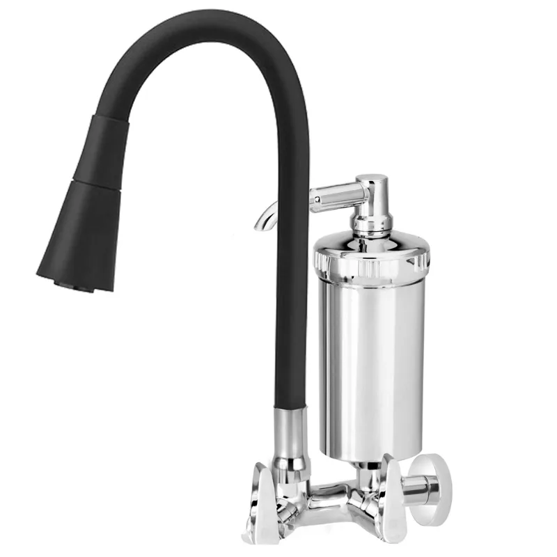 Torneira de Parede com Filtro Clock Color Flex Gourmet Preto 1/4" - Forusi