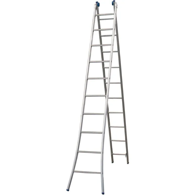 Escada Extensível de Aluminio Alumasa 590x3261 Antiderrapante 10 Degraus Suporta até 120Kg