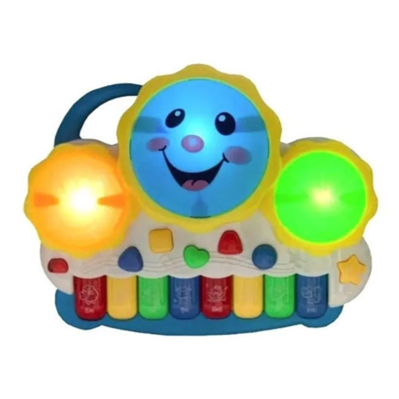 Piano Teclado Infantil com Luz e Som - Colorido