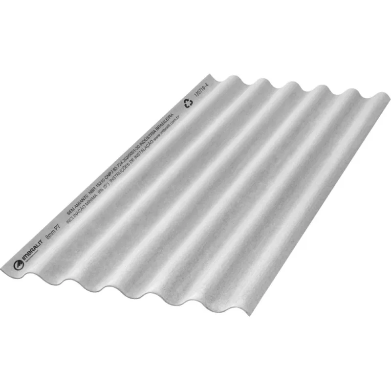 Telha Ondulada de Fibrocimento Imbralit 8mm 1,10 x 1,53m