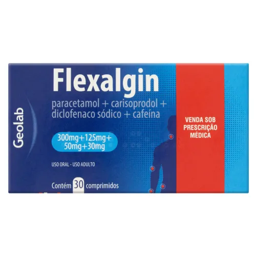 Flexalgin 30 Mg 125 Mg 50 Mg 300 Mg 30 Comprimidos Geolab Similar - GEOLAB - Farmácia