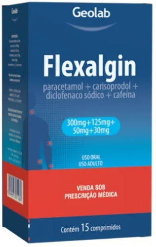 Flexalgin 30 Mg 125 Mg 50 Mg 300 Mg 15 Comprimidos Geolab Similar - GEOLAB - Farmácia