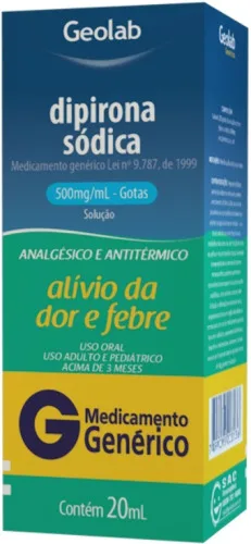 Dipirona Sodica 500mg/ml Sol Or Fr Gts - Farmácia