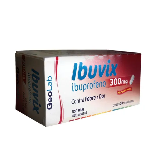 Ibuvix 300 Mg 30 Comprimidos Geolab Similar - GEOLAB - Farmácia