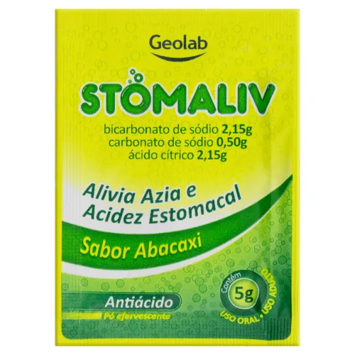 Stomaliv 430 430 100mg Po Eferv 50 Env X 5g Sb Abacaxi - GEOLAB - Farmácia