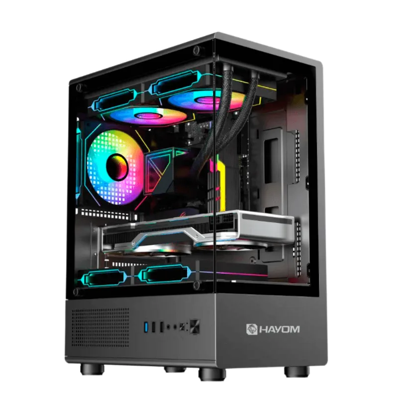 Gabinete Gamer Hayom Gb1789 S/fan S/fonte Micro-atx Preto Gb1789