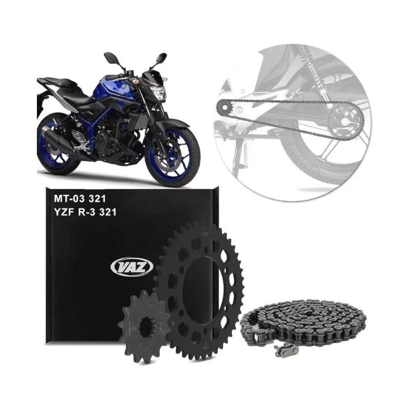 Relação Transmissão Moto Yamaha Mt03 321 Yzf R3 321 15 A 19