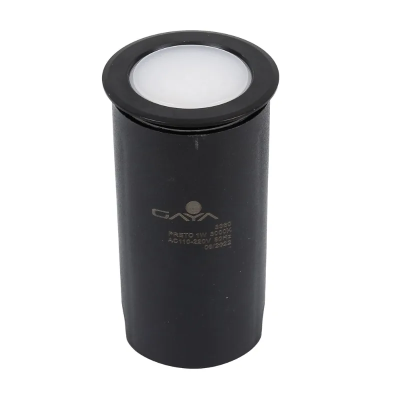 Embutido De Solo Cob Preto Bivolt 3000K 1W Gaya