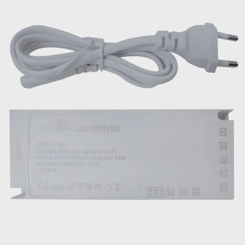 Driver Sistema Sensi 36w 12v Bivolt Ip20 - Gaya-7201