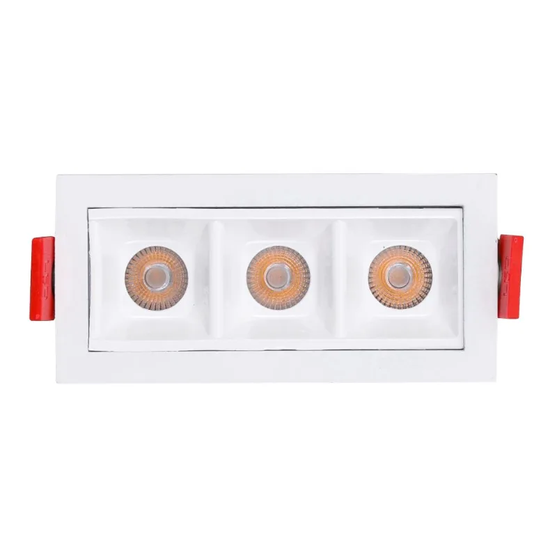 Spot Led Embutir Quadrado Focco 6W 2700K 45° Bivolt Branco Gaya