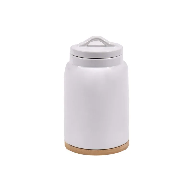 Porta Mantimento em Cerâmica 22,8cm 1,35 Litros Kenya Branco