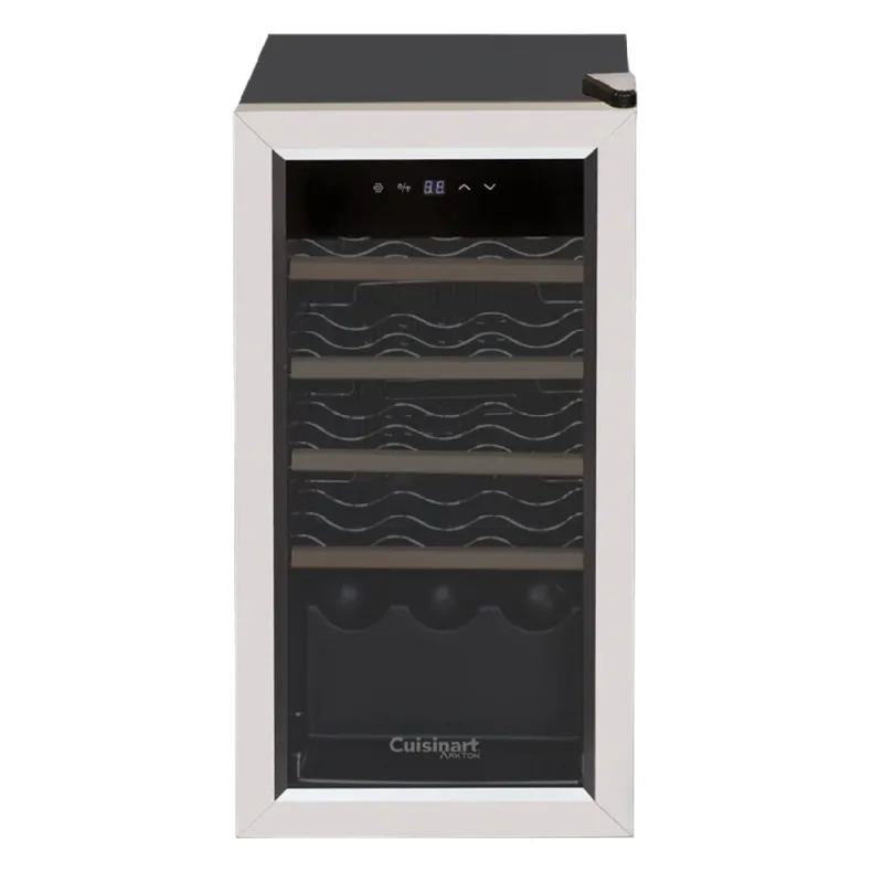 ADEGA CUISINART ARKTON SINGLE ZONE 24 GARRAFAS FREESTANDING COM COMPRESSOR EM AÇO INOX 220V 4092910086 - Cuisinart - Eletrodomésticos