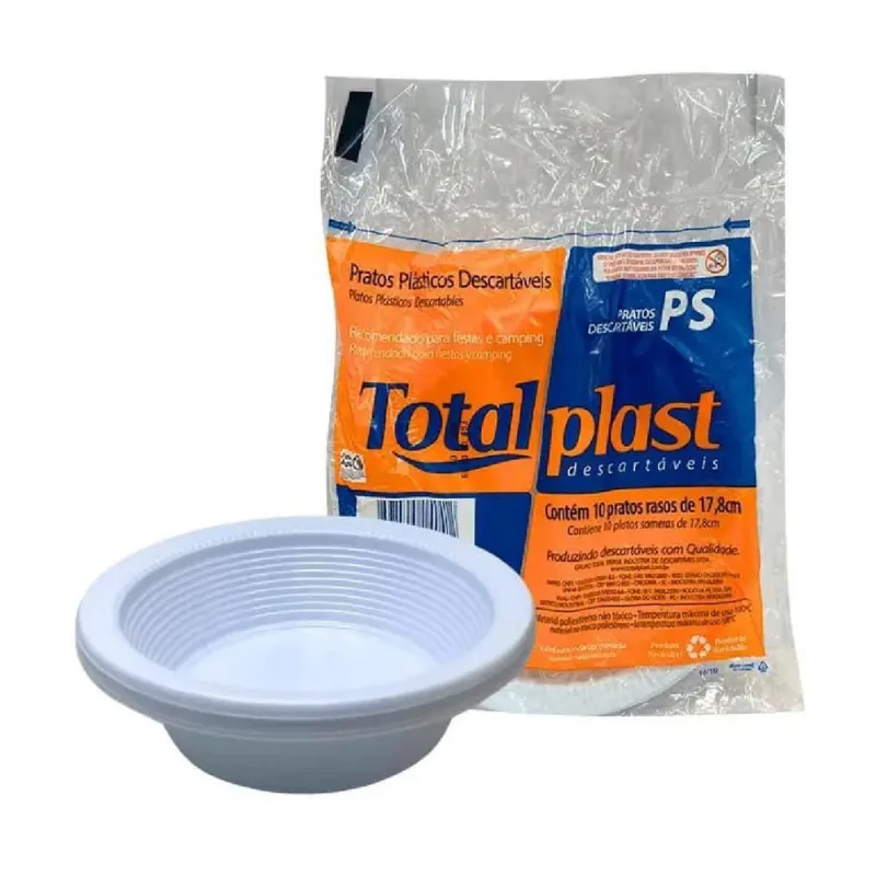 Prato Descartável Cumbuca Fundo 15Cm Sobremesa C/200 Branco