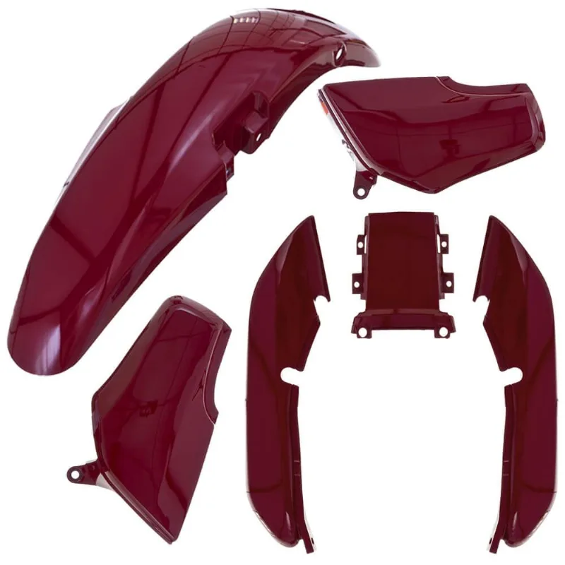 Kit Carenagem Titan 125 99 A 2000 Vermelho Ipiranga 6 Peças