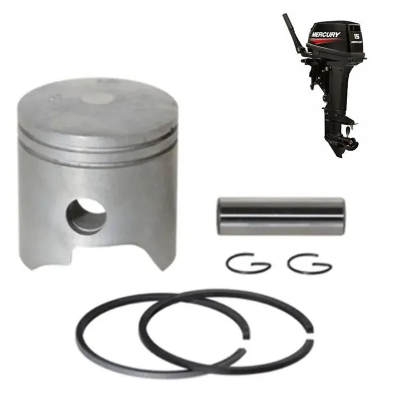 Pistões E Anéis Tohatsu/mercury 15hp Stander - Kit 2 Peças
