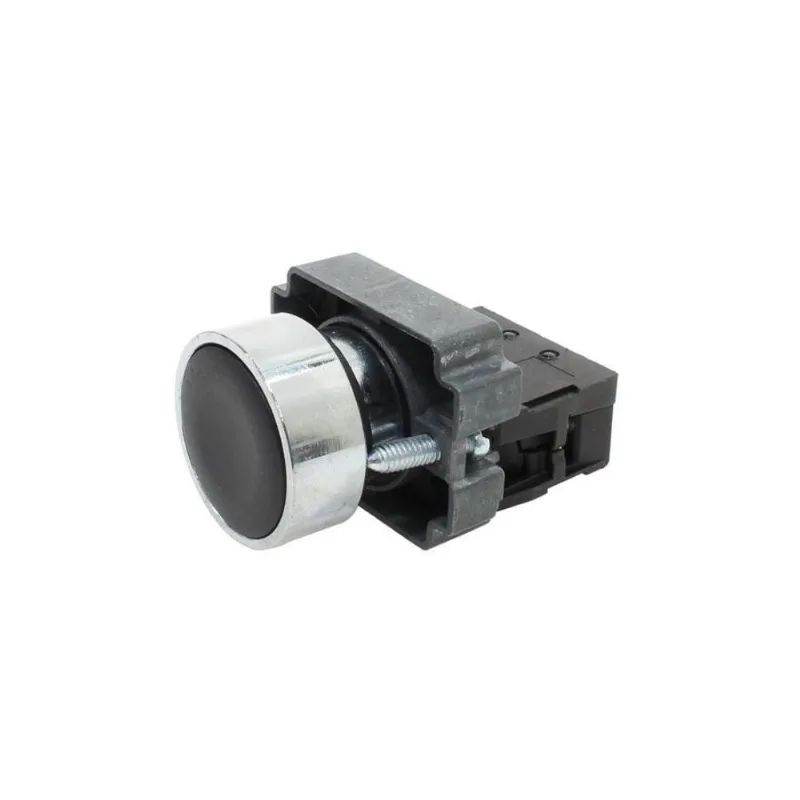 Botão Metálico Faceado 22Mm 1Nf Preto M20Af - Metaltex