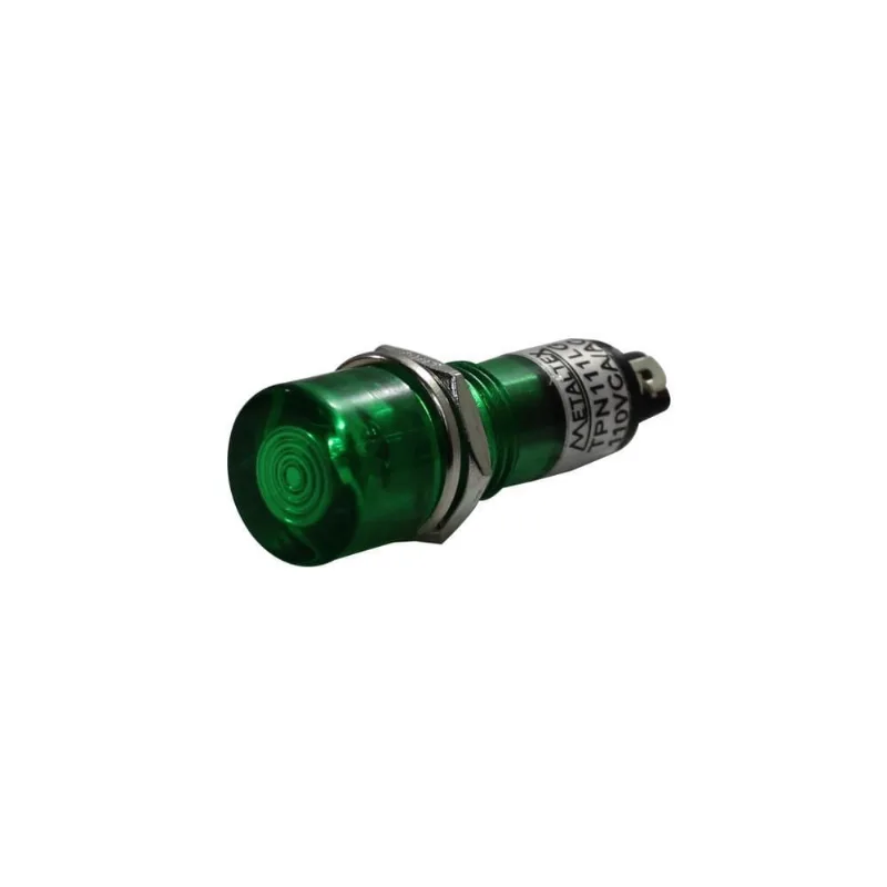 Sinaleiro LED 11mm Plástico 24V Verde - Metaltex