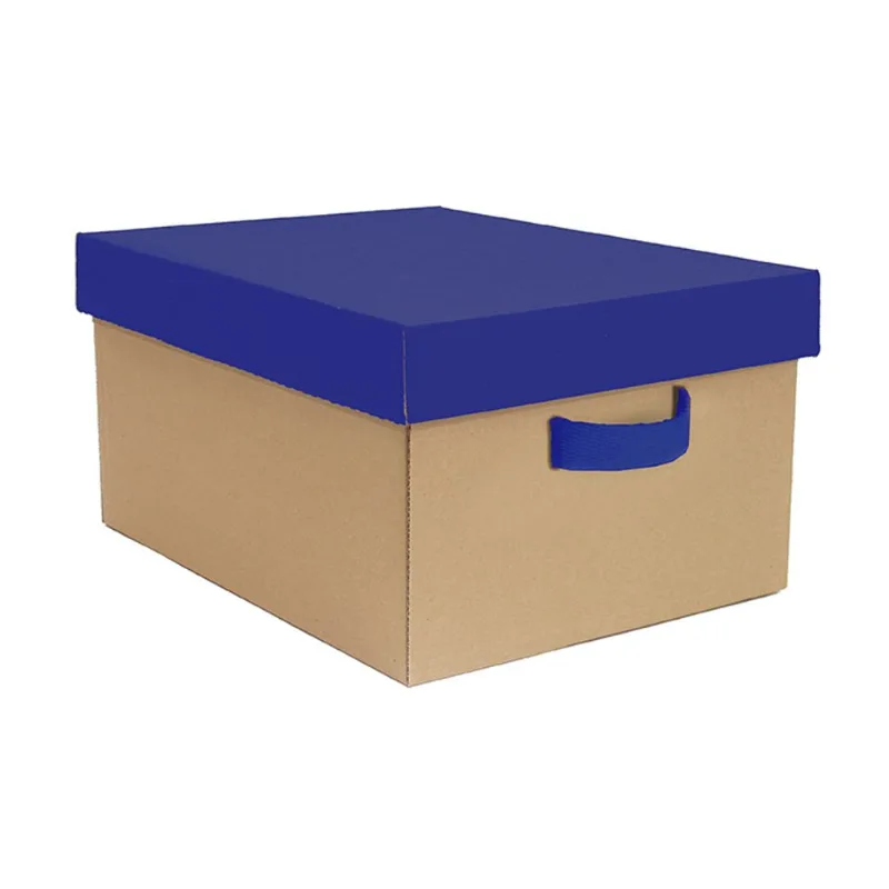 Caixa Organizadora Retangular Azul Média INDI Boxgraphia