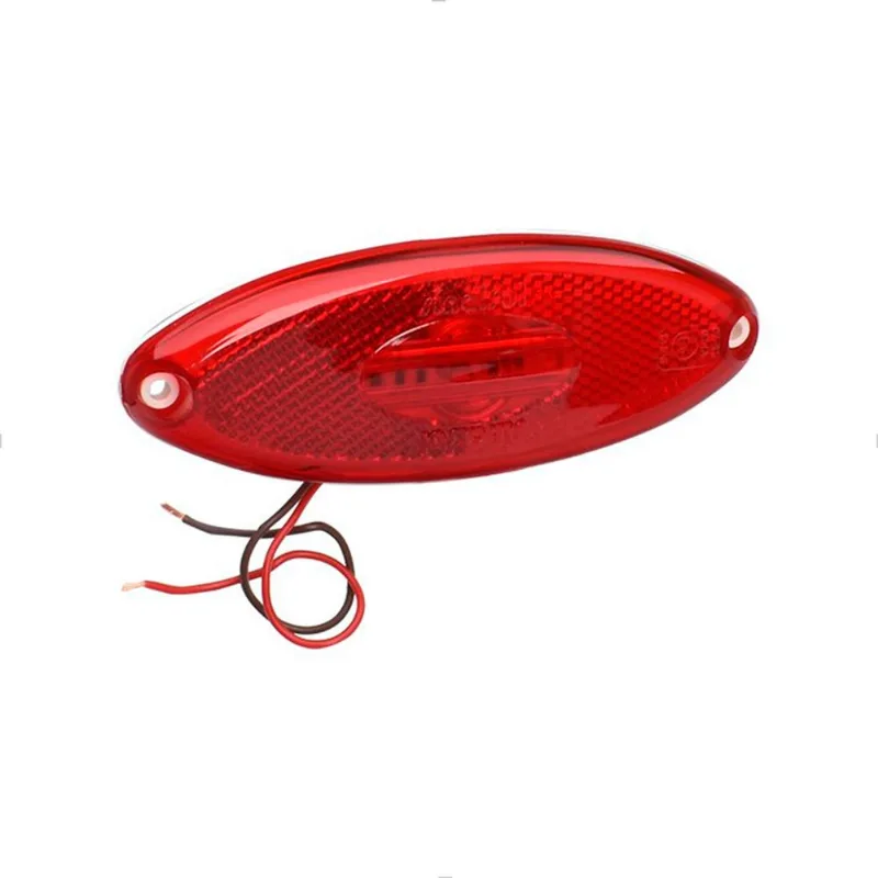 Lanterna Lateral LED Universal 12V 24V com Fios - Vermelha Sinalsul