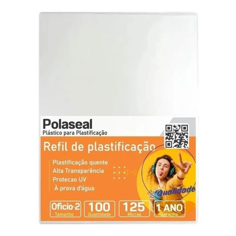 Polaseal para Plastificação Ofício 2 222x336x0,05mm 100un