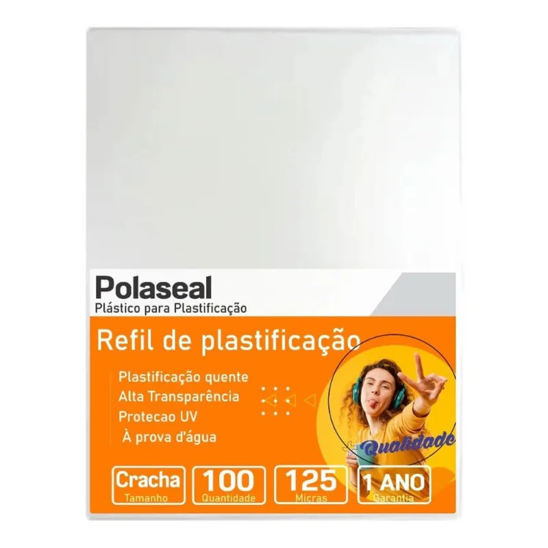 Polaseal Plástico para Plastificação Crachá 59x86x0,05 100un