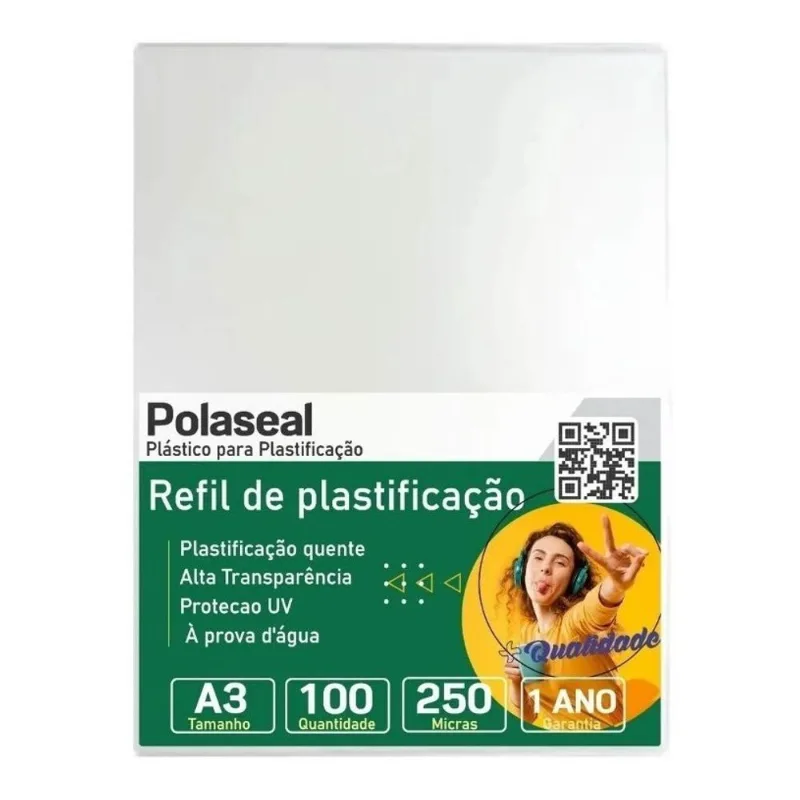 Polaseal Plástico para Plastificação A3 303x426x0,10mm 100un
