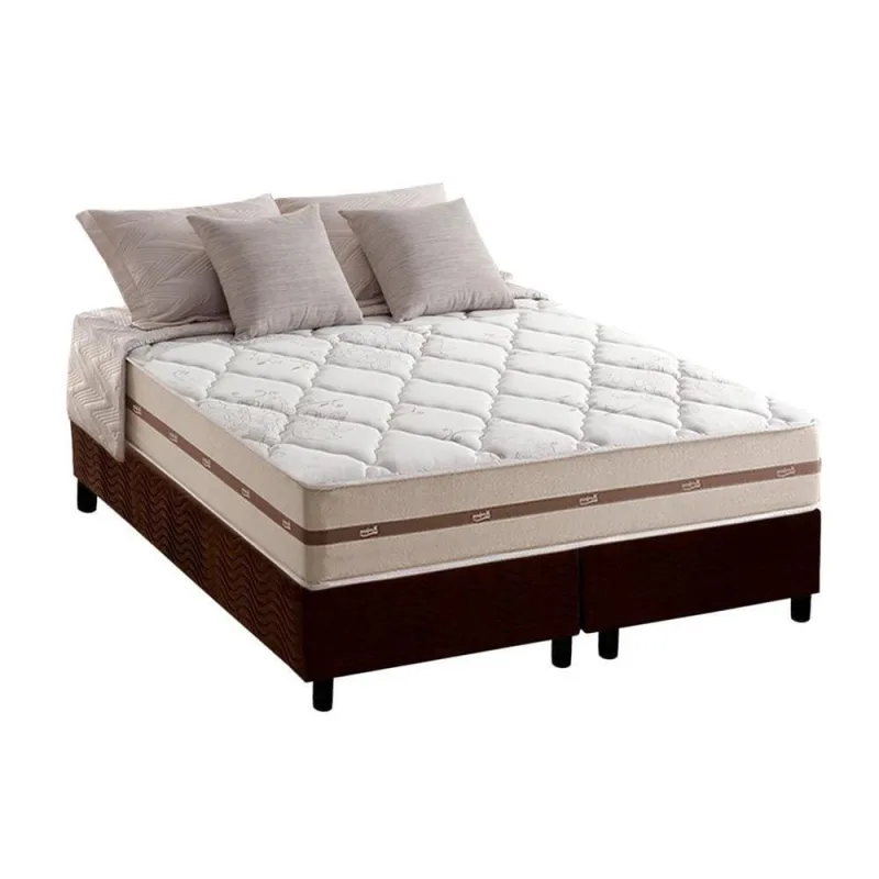Conjunto Box-ColchãoAnjos Pocket Classic + Cama Queen 158 - Não Disponível - Móveis