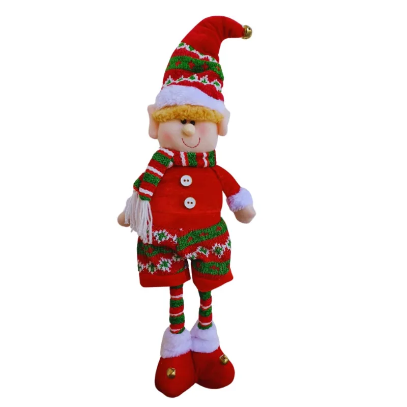 Elfo Decoração Natalina Com Pernas Retrateis 58cm Super Oferta