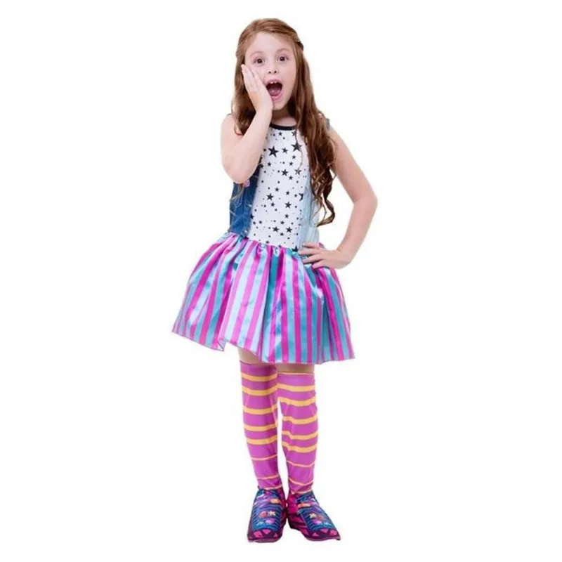 Fantasia Sou Luna Infantil de Luxo Com Meia Disney Channel
