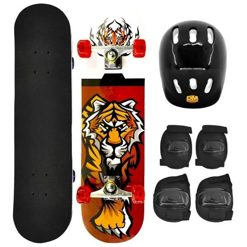 Skate com Acessorios Radical DM TOYS DMR6188 Tigre