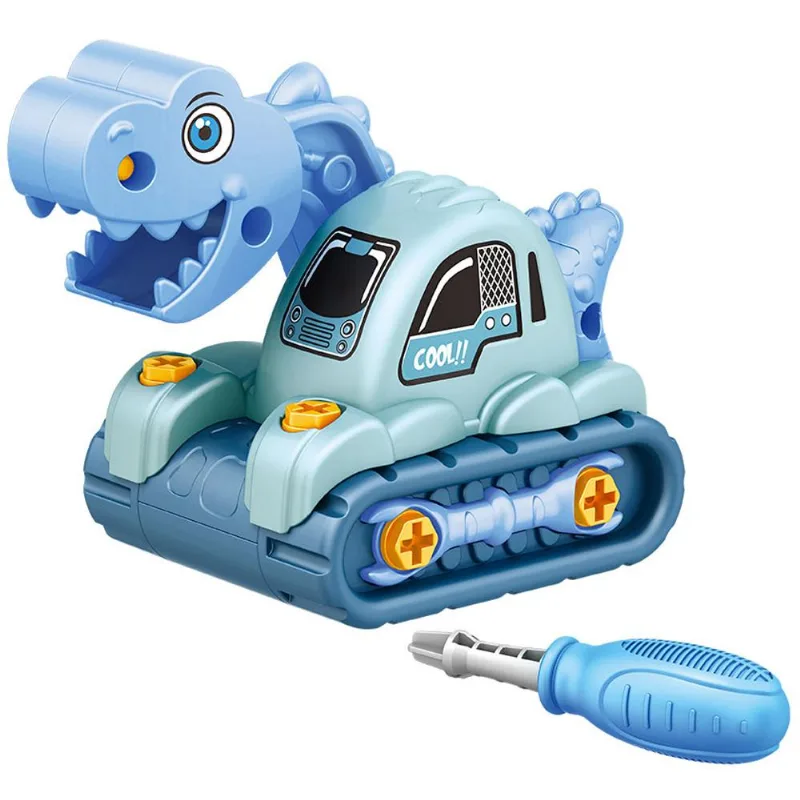 Coleção Aprenda A Montar Dino Escavadeira Dm Toys 3+ Dmt6326