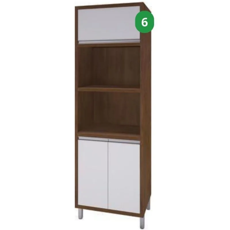 Torre Quente 2 Fornos 3 Portas Star Indekes Noce e Off 70cm