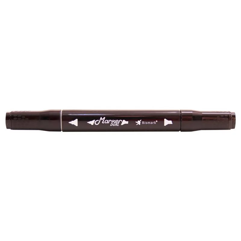 Caneta Marcador Ponta Dupla Marker Dual Black - LC - Presentes