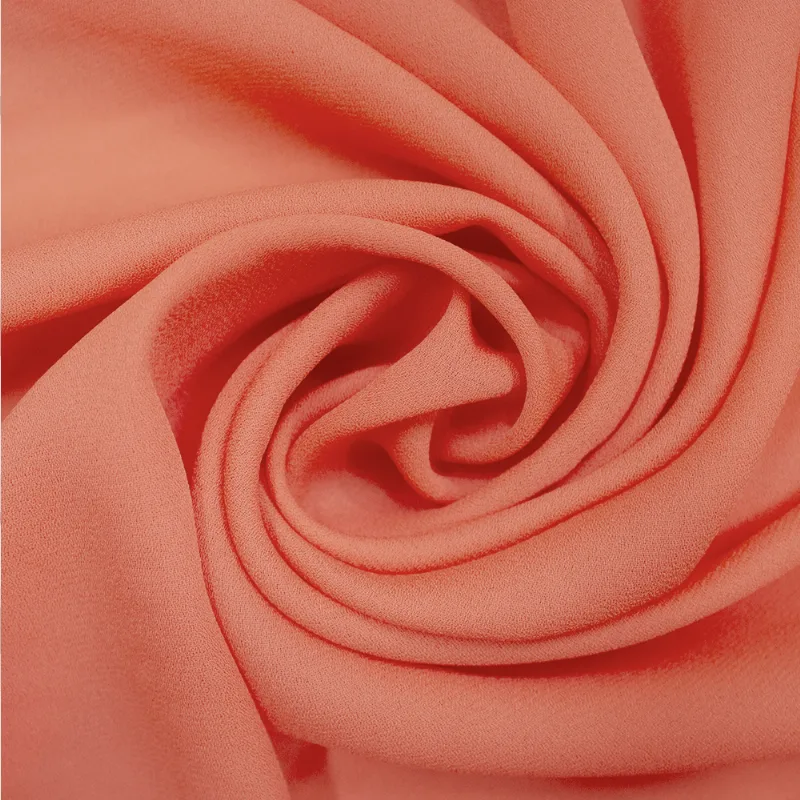 Tecido Crepe Georgete Tinto Lg1,47 CORAL 415