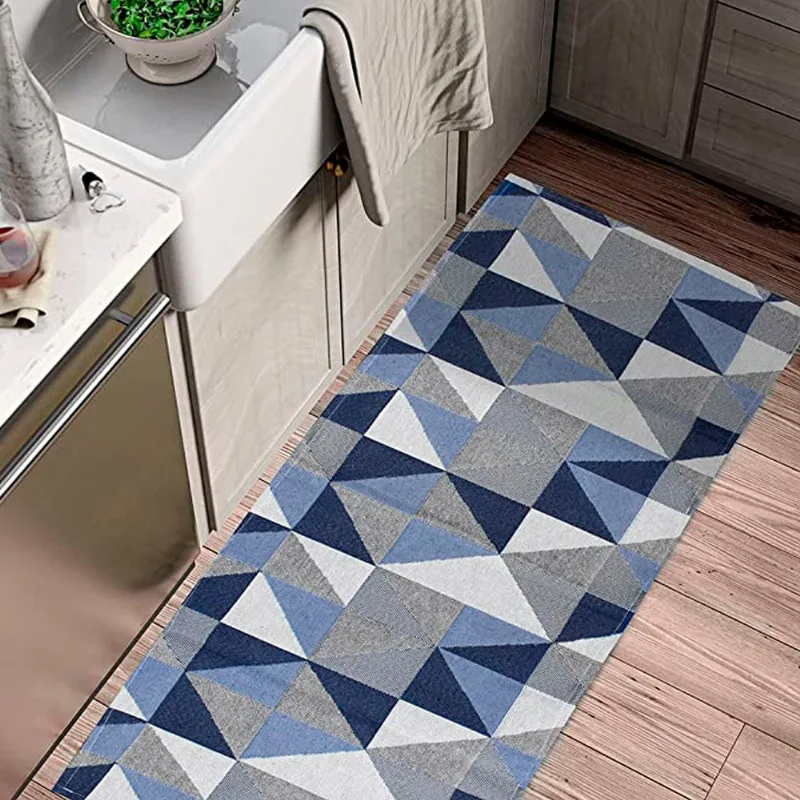 Tapete Jacq Millenial Emborrachado 0,45 X 1,10 Des 5322/azul 7214