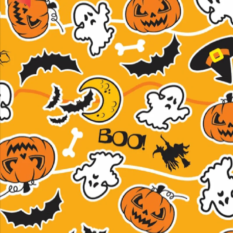 TNT ESTAMPADO LG 1,40 1001D HELLOWEEN LARANJA BOO
