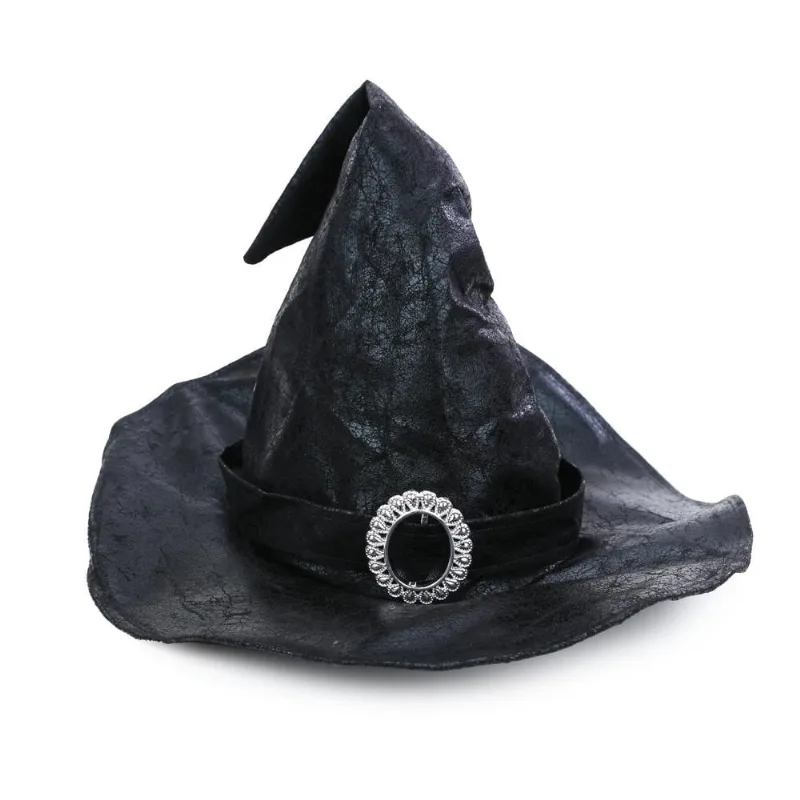 Chapeu luxo preto decorativo halloween - 38CM