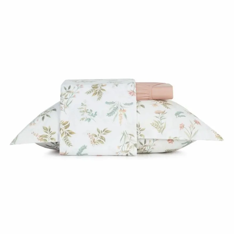Jogo De Cama Solteiro Toque Acetinado Encanto 3 Peças 100% Poliéster Floral Rosa Altenburg
