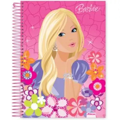 Caderno Universitario Barbie 96 Folhas 446g Tilibra - TILIBRA - Papelaria