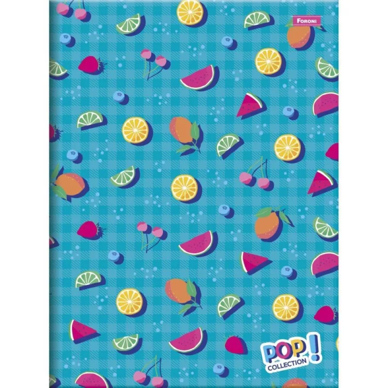 Caderno Brochura 1/4 Capa Dura POP Collection 96FLS. - FORONI - Papelaria