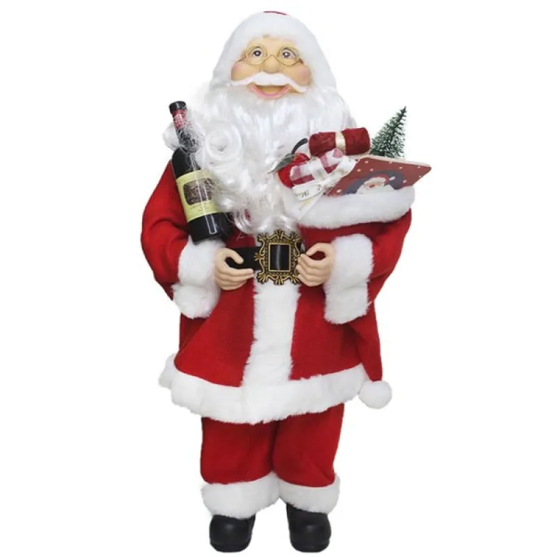 Decoração Papai Noel Tradicional Gorro Presentes Natal 45cm - Genérico - Natal