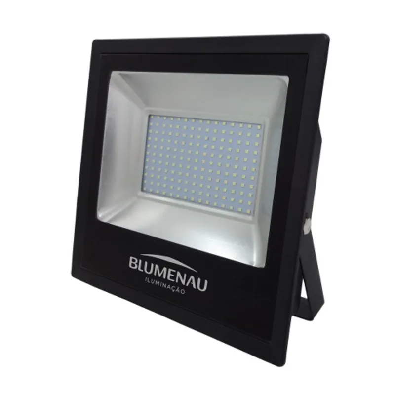 Refletor LED em alumínio 200W 6000K Bivolt preto Slim Blumenau