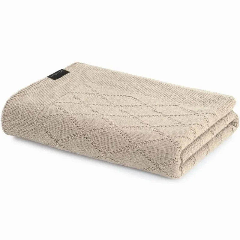 Peseira Amara Tricot Decorativa 70x260cm 100% Acrílico Altenburg Bege Cotone